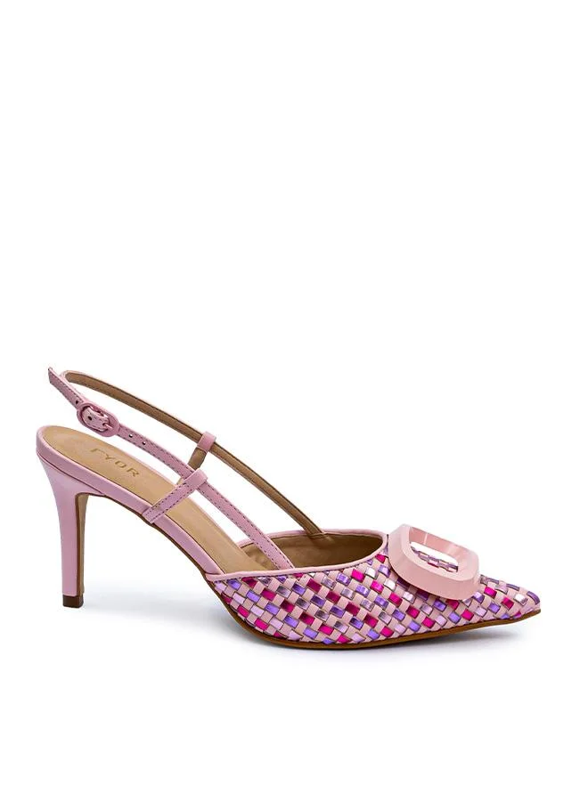 فايور Metallic Pointed Toe Pumps BWR 074